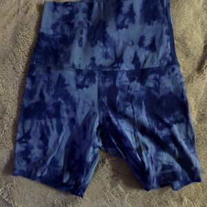 lululemon athletica Navy Tie-Dye Bike Shorts